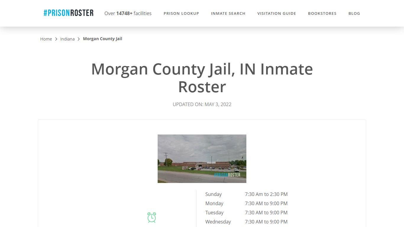 Morgan County Jail, IN Inmate Roster